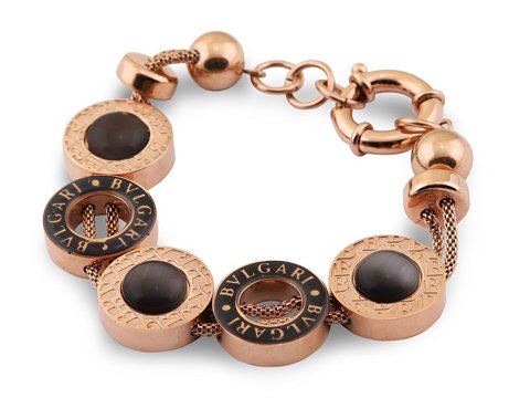 Bulgari-Bvlgari Bracelet in Pink Gold with Black Onyx and Black