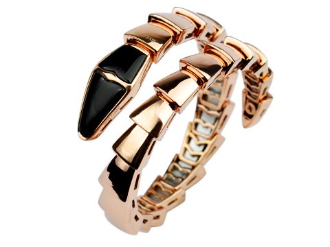 Bulgari Serpenti Bracelet in Pink Gold with Black Onyx